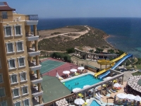 A view from the balcony of a hotel in Aydin.